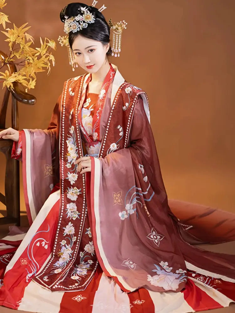 This red hanfu with elegant hanfu sleeves is inspired by Ming Dynasty hanfu male designs. Perfect as a princess hanfu dress, it’s available in silk hanfu, cotton hanfu, and hanfu lolita styles. Featuring layered hanfu jacket options, it’s ideal for hanfu women, including plus size hanfu. Pair it with a hanfu shirt and shop authentic designs at our hanfu shop.