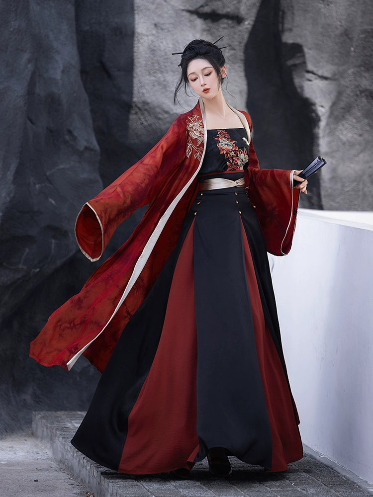Discover elegance with our Modern Horse-Faced Skirt, featuring captivating embroidery inspired by the Song Dynasty. Pair it with our contemporary Hanfu shawl or explore classic styles from our Tang Dynasty Hanfu collection. Find the perfect Hanfu shirt or Mulan-inspired attire for any occasion, available in plus sizes.