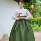 Green Korean dance costume hanbok