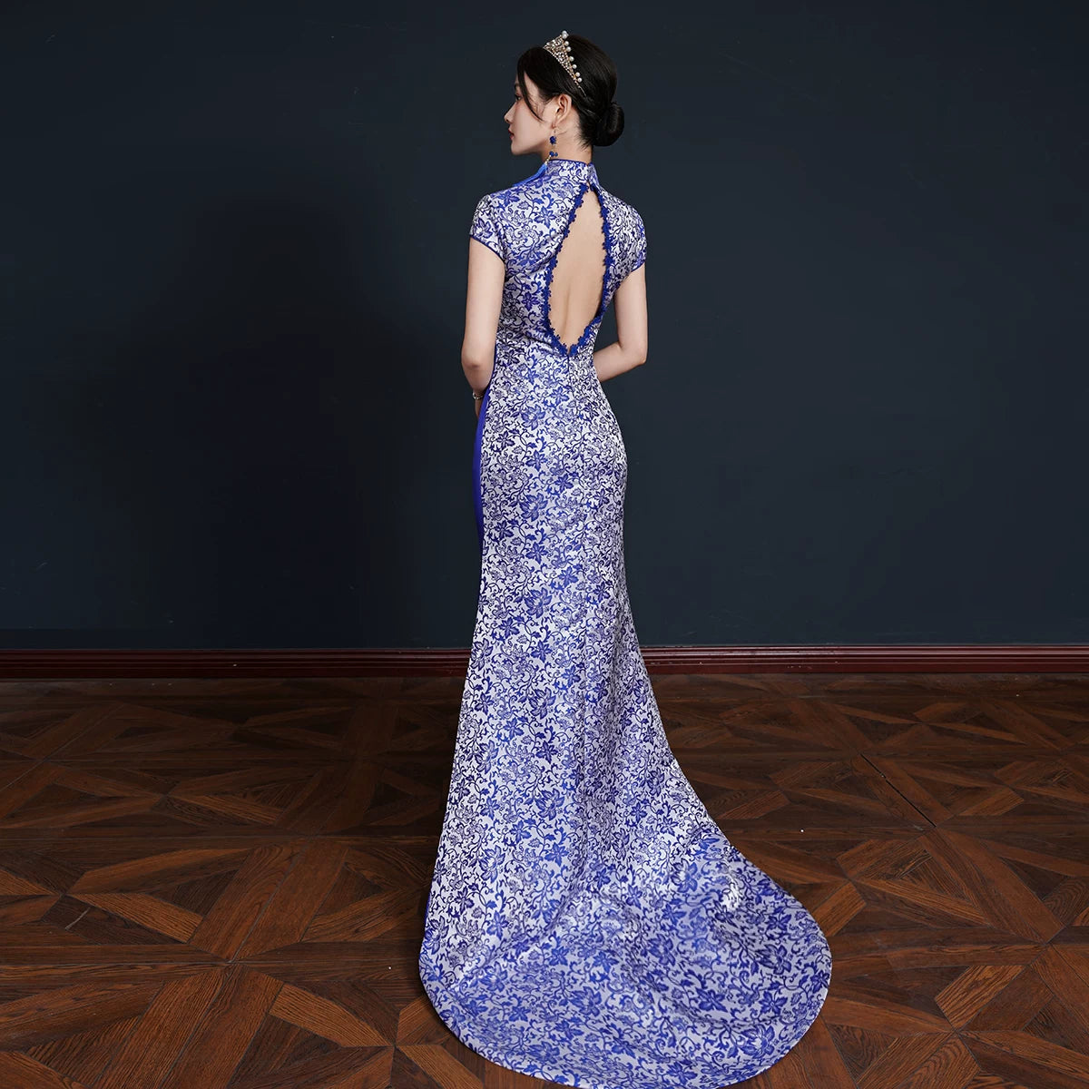 blue and white porcelain dress Summer Porcelain Dress