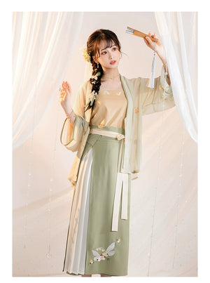 Indulge in the elegance of the Song Dynasty with our exquisite collection of Casual Hanfu. Step into summer with our refreshing Green Suit, meticulously designed to capture the essence of traditional Chinese fashion. Whether you're seeking a Hanfu dress, hair accessories, or a complete ensemble, our range offers versatile options for every occasion. Embrace the timeless charm of Hanfu fashion and explore our selection today.