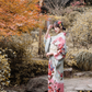 Pink Japanese Kimono Yukata Vintage Dress Improved Kimono