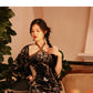 Incense two-piece set | Chinese summer thin velvet neck coat summer Cheongsam Dress