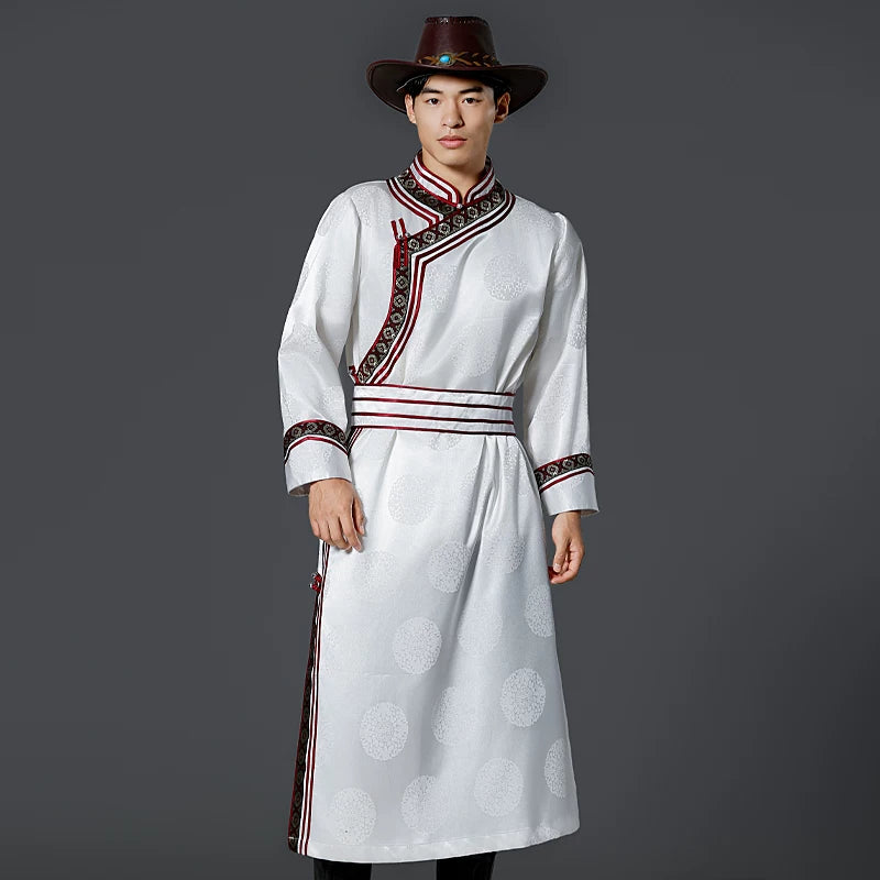 Men's Mongolian Robe | Traditional Long Robe for Daily Life & Performance