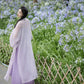 Monet Garden Pink Purple Oil Painting Sense Song Dress