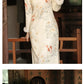 national style tea  cheongsam, autumn clothes