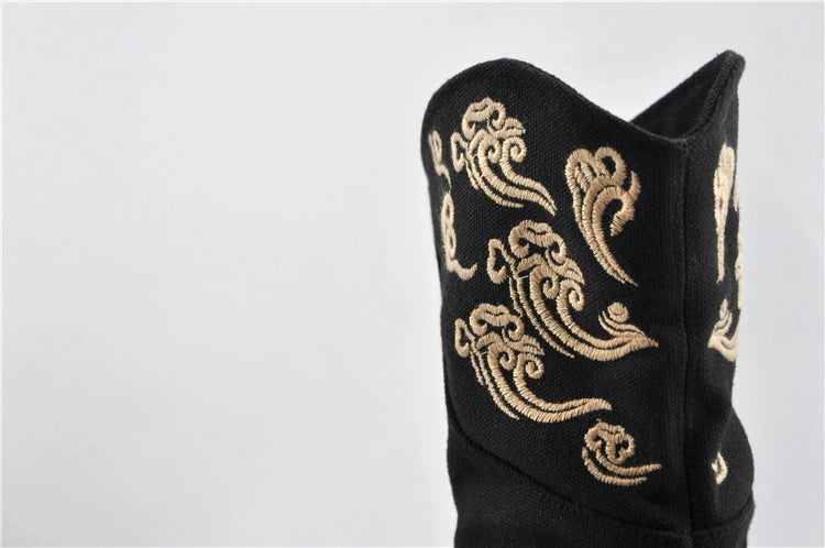 Men's shoes retro official boots auspicious cloud embroidery