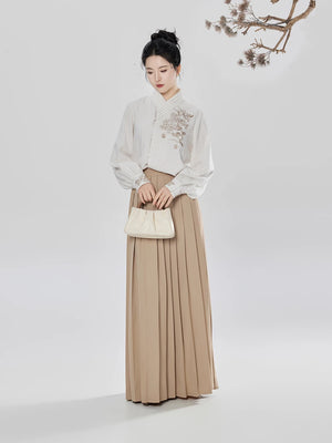 Songyu modern Hanfu floral shirt Song pants and skirt product photo 5