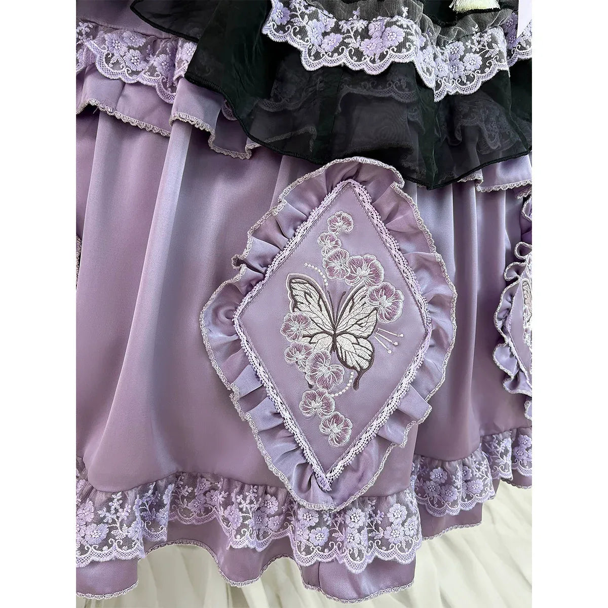 Chinese-Inspired Purple Lolita Dress – Elegant Daily Wear with Apron, Vintage Maid Style & Cottagecore Touch - Yandan_Hanfu