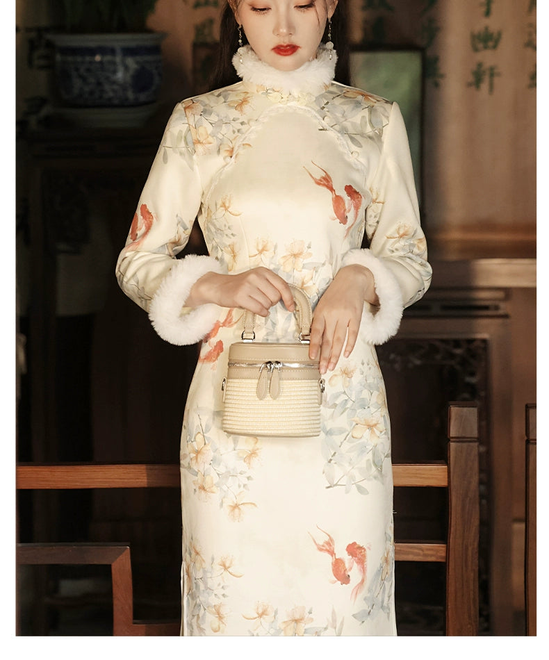 national style tea  cheongsam, autumn clothes