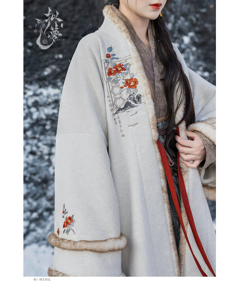 [Snow guest] Song Hanfu autumn and winter woolen set