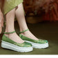 Flat-bottomed Green New Chinese style Shoes