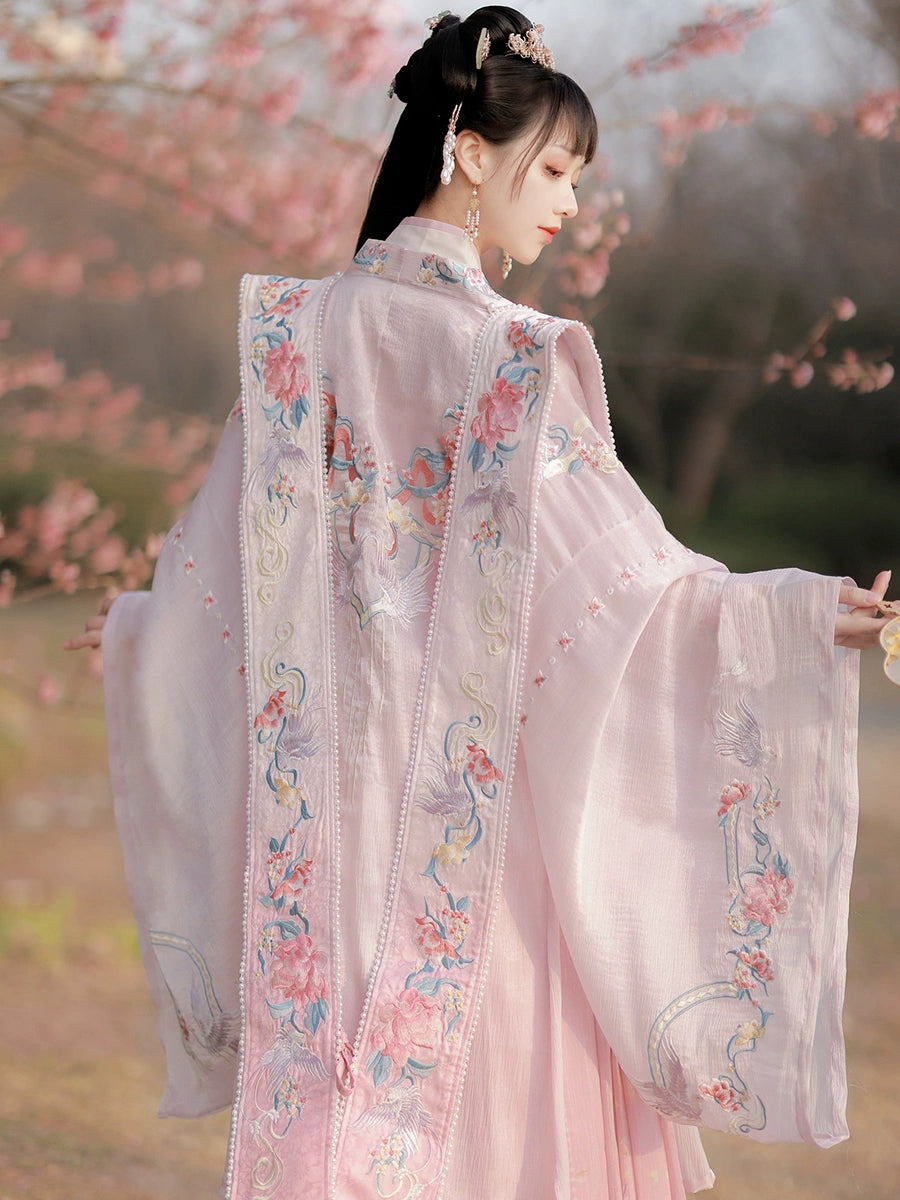 Song Dynasty Han pink Clothing Fairy Elegant Chinese Style Xiachu Ancient Clothing Spring and Autumn