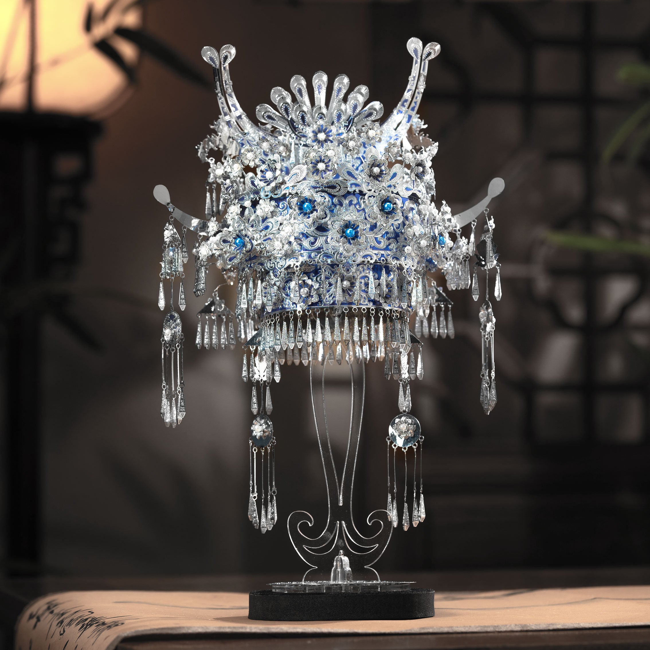 [Intangible Cultural Heritage] Miao Silver Crown Ornament 3D Three-dimensional Puzzle Metal Assembly Model