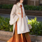 Persimmon Ruyi  autumn and winter Hanfu warm round neck jacket plush jacket