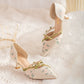 Vine embroidery cheongsam shoes