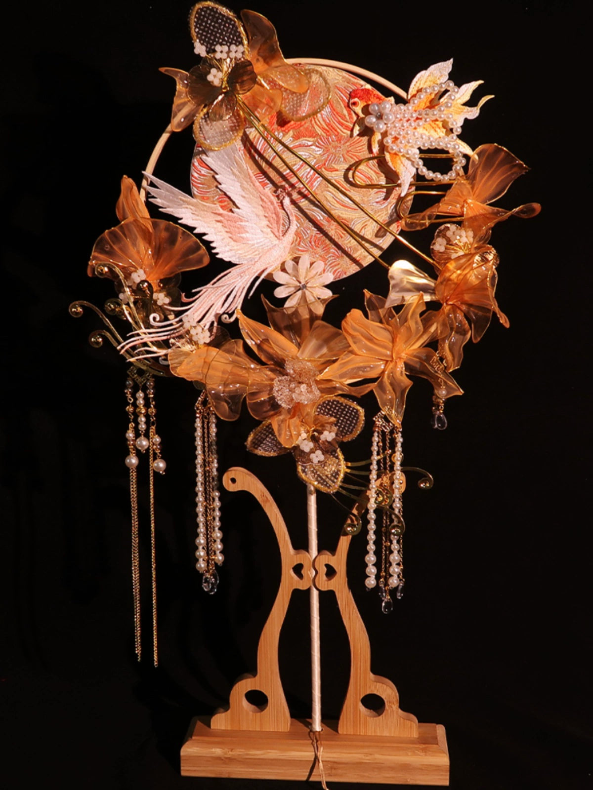 橘鹤｜bride wedding antique handmade fan