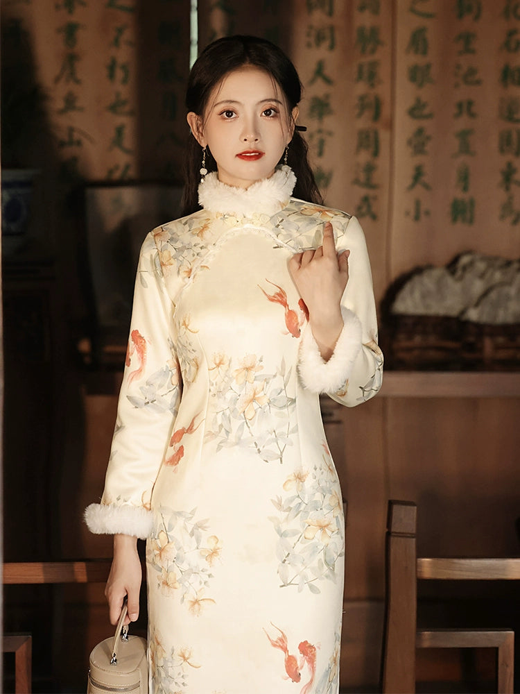 national style tea  cheongsam, autumn clothes