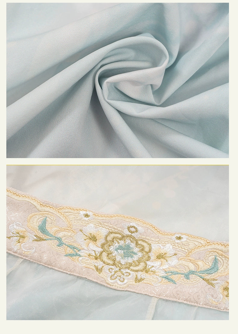 Discover blue hanfu for women with elegant hanfu sleeves, intricate hanfu patterns, and layered designs. Perfect as a princess hanfu dress, fairy hanfu dress, or sexy hanfu, it’s ideal for hanfu cosplay, hanfu dance style, or casual wear. Shop plus size hanfu, hanfu skirts, and more at our trusted hanfu shop, featuring hanfu for sale from top chinese clothing brands and the best Chinese designer clothing websites.