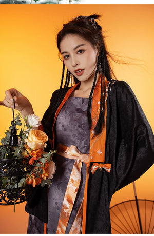 Discover a black modern hanfu with elegant hanfu sleeves, a stylish hanfu jacket, and timeless charm. Perfect for princess hanfu dress, fairy hanfu dress, or casual hanfu, it suits every hanfu woman. Pair with a hanfu shirt or wear it as a modern hanfu dress. Inspired by Ming Dynasty hanfu, it’s ideal for hanfu cosplay or as a cozy winter hanfu. Visit our hanfu shop for the best modernised hanfu and authentic blue hanfu.