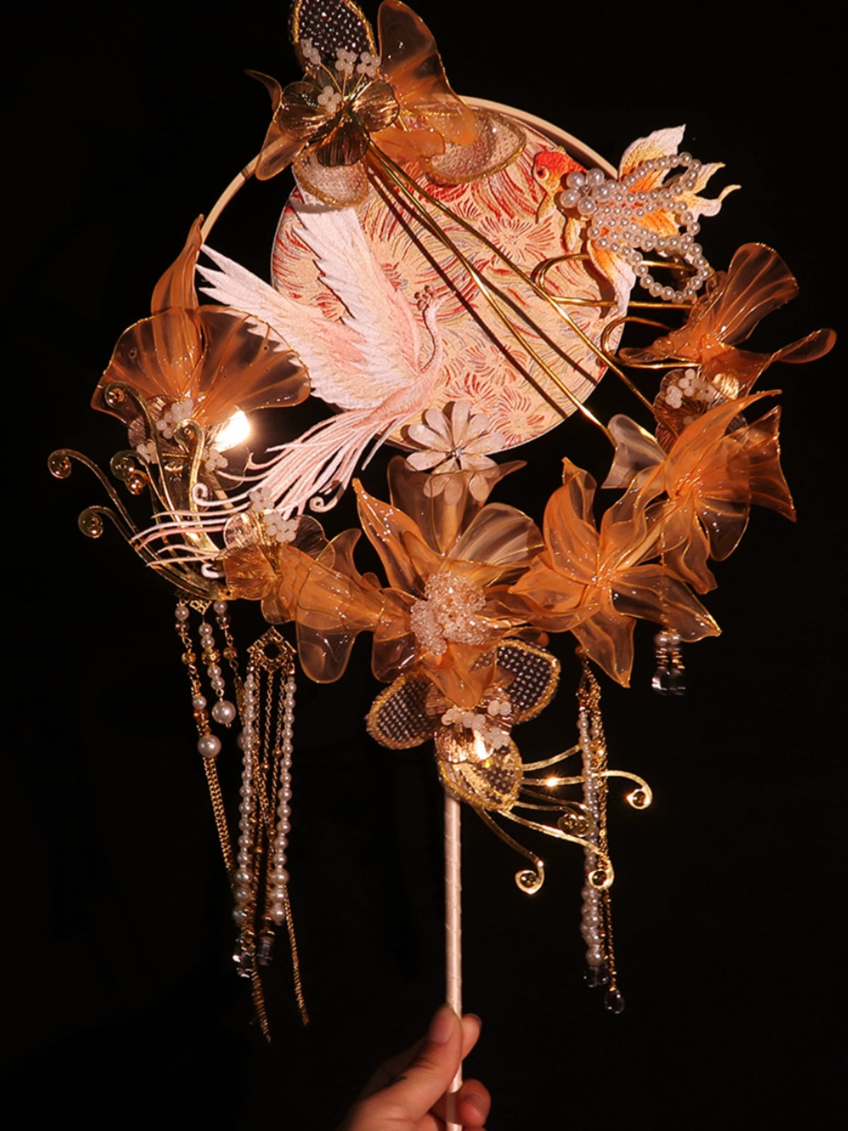 橘鹤｜bride wedding antique handmade fan