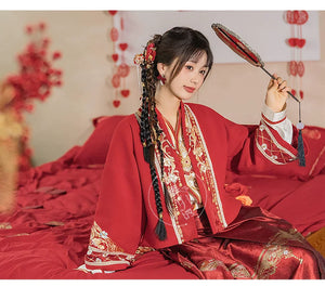 Luan Feng Heming red wedding Hanfu set product photo 14