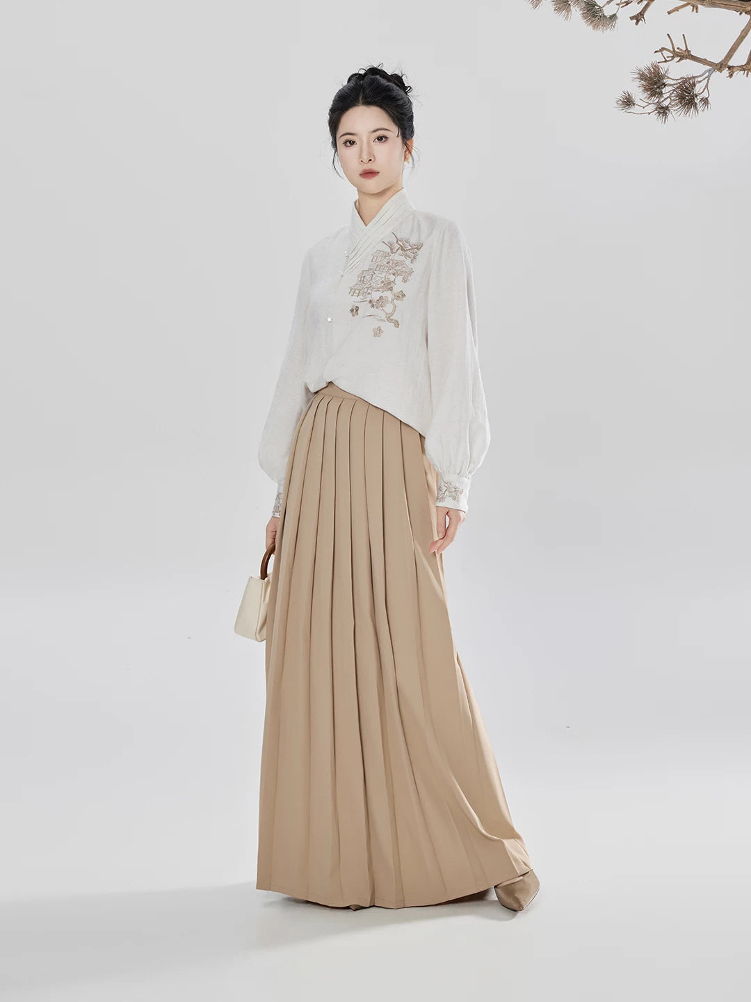 Songyu modern Hanfu floral shirt Song pants and skirt product photo 4