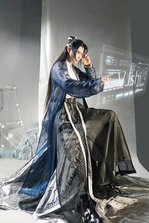 Embark on a journey through the Song Dynasty with our Yuanshi large-sleeved shirts. Infused with metaverse magic and Hanfu technology, explore Jin and Tang Dynasty menswear. Elevate your look with virtual reality-inspired Hanfu cloaks and belts. Dive into Genshin Impact-inspired Hanfu cosplay. From Ruqun to Ming Hanfu styles, our collection blends tradition with innovation for the modern man.