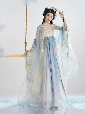 Discover blue traditional hanfu for women with elegant hanfu sleeves, intricate hanfu patterns, and layered designs. Perfect as a princess hanfu dress, fairy hanfu dress, or sexy hanfu, it’s ideal for hanfu cosplay, hanfu dance style, or casual wear. Shop plus size hanfu, hanfu skirts, and more at our trusted hanfu shop, featuring hanfu for sale from top chinese clothing brands and the best Chinese designer clothing websites. 