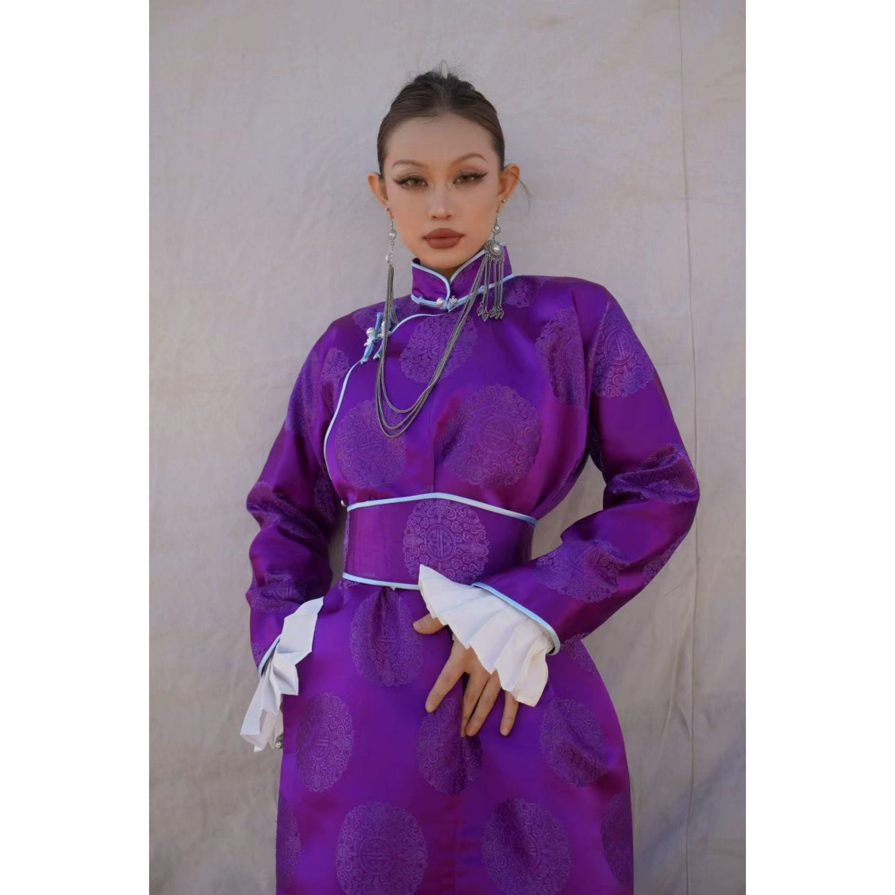 Nomad Grace – Women’s Mongolian-Style Long Dress | High-End Ethnic Gown in 9 Colours