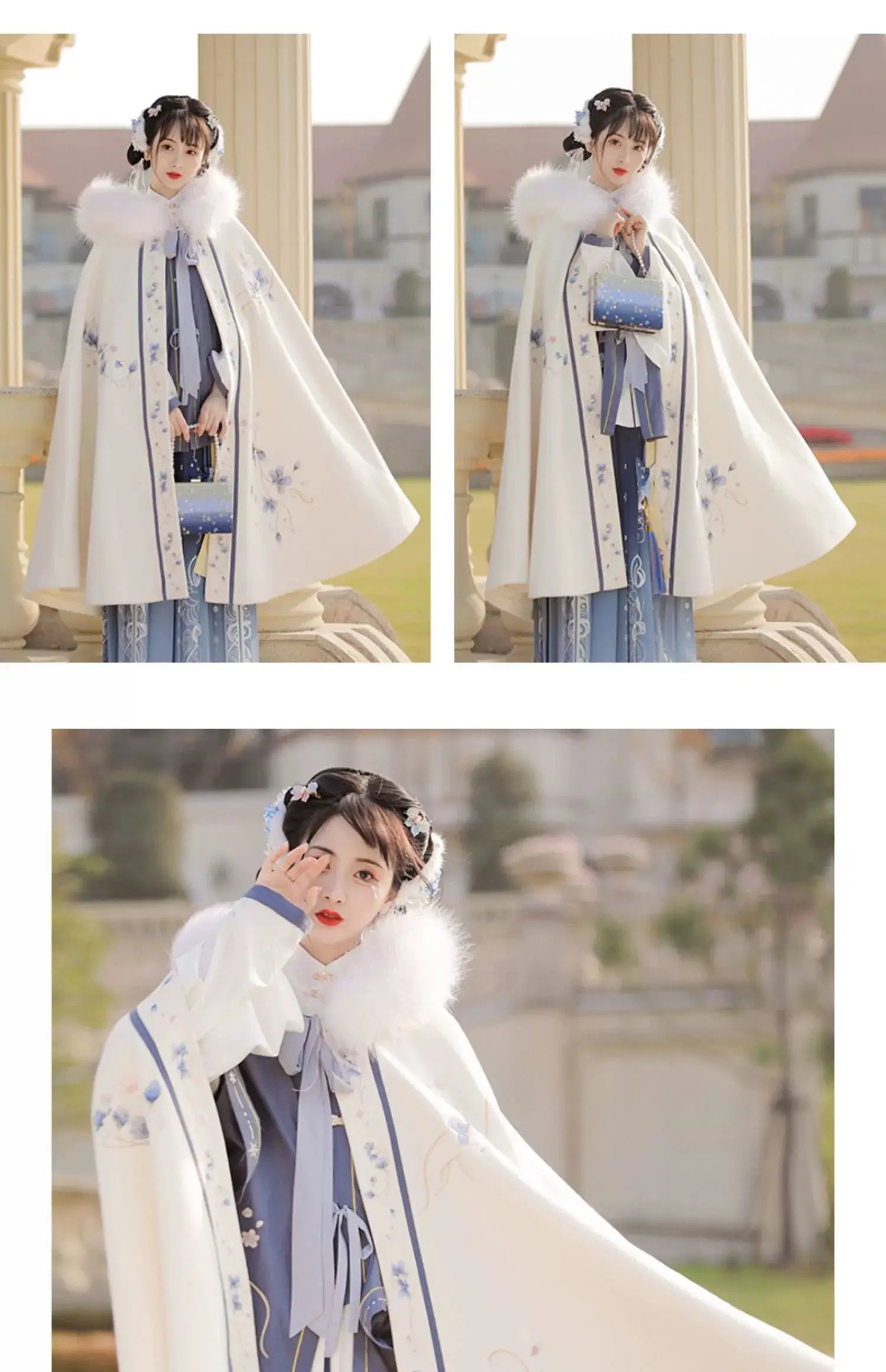 This white hanfu coat with flowing hanfu sleeves and hanfu patterns pairs beautifully with a princess hanfu dress or cotton hanfu. Perfect for modern hanfu dress lovers, it includes plus size hanfu options and a cozy hanfu cloak. Wondering where to buy hanfu? Shop authentic designs here!