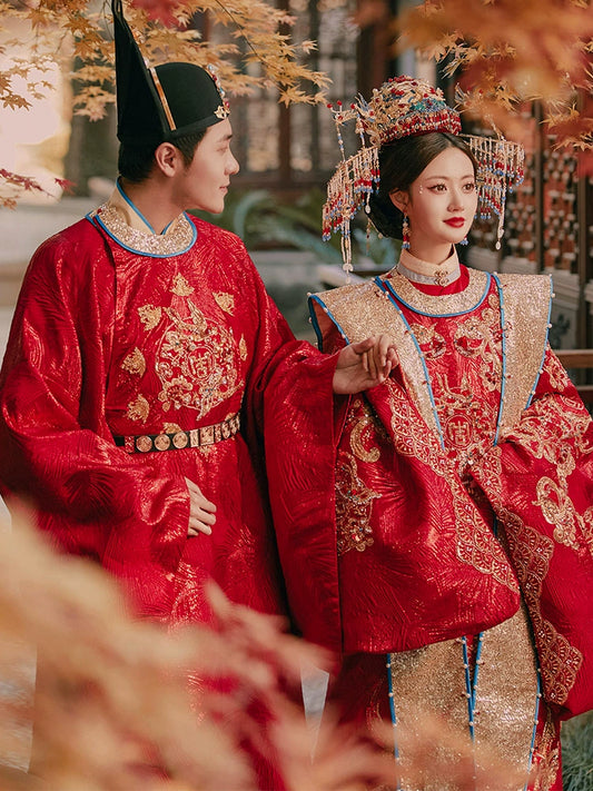 Ming-made Han-style wedding clothes, men's and women's couples' suits