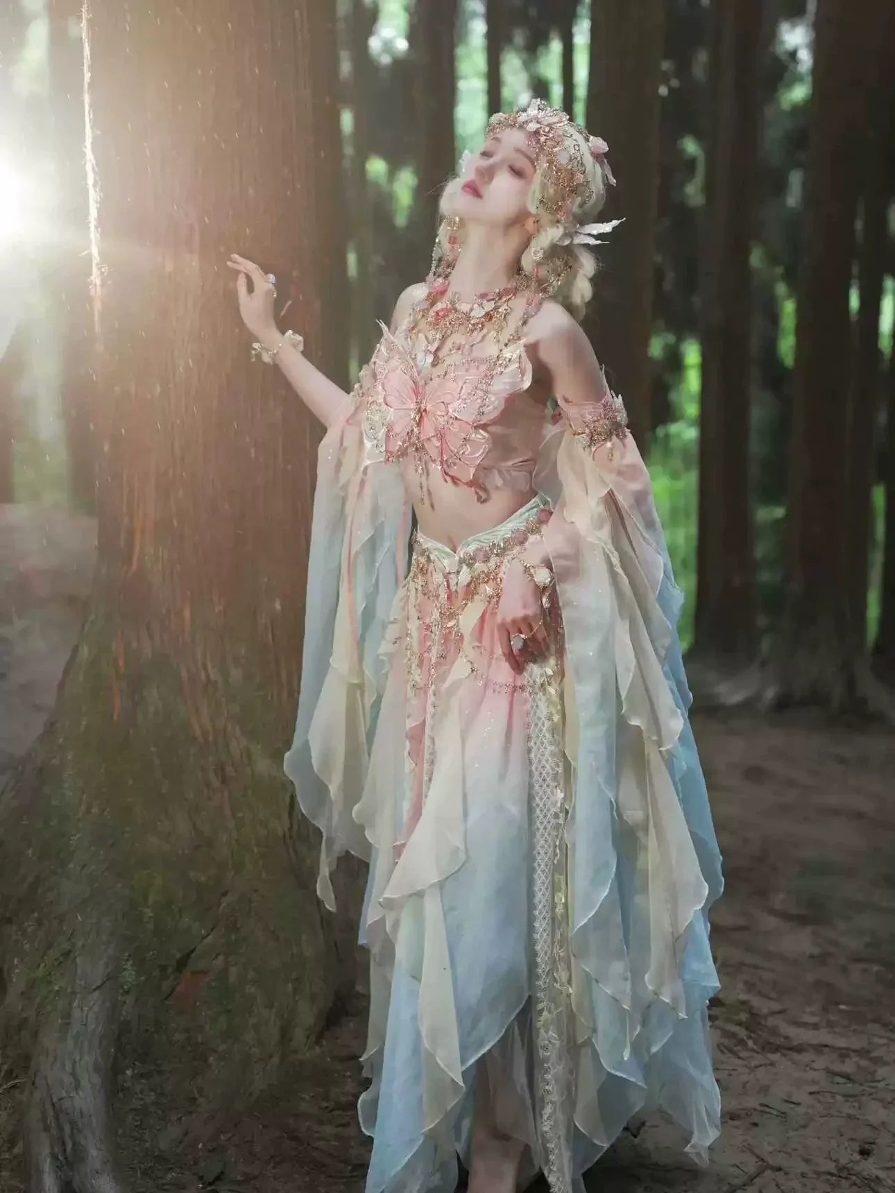 [Butterfly] Hanfu Female Embroidery Western Regions Girl Fairy Energy Suit Summer - Yandan_Hanfu