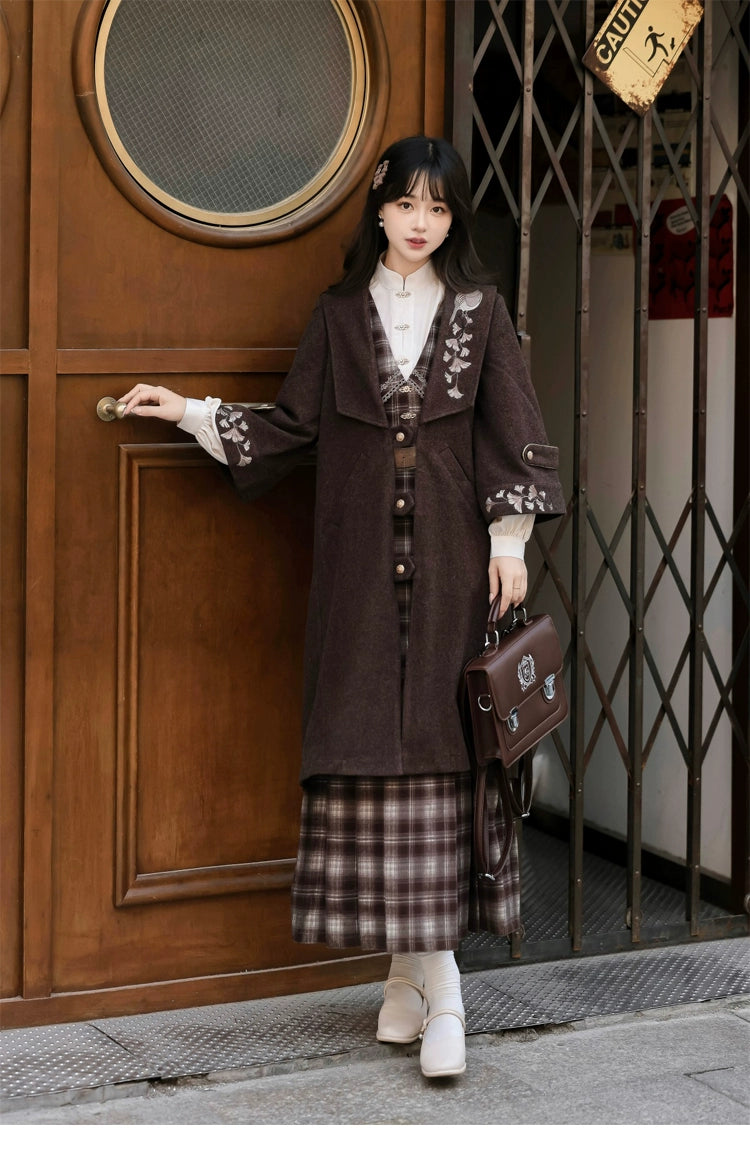 Autumn and winter wear suit women's woolen coat