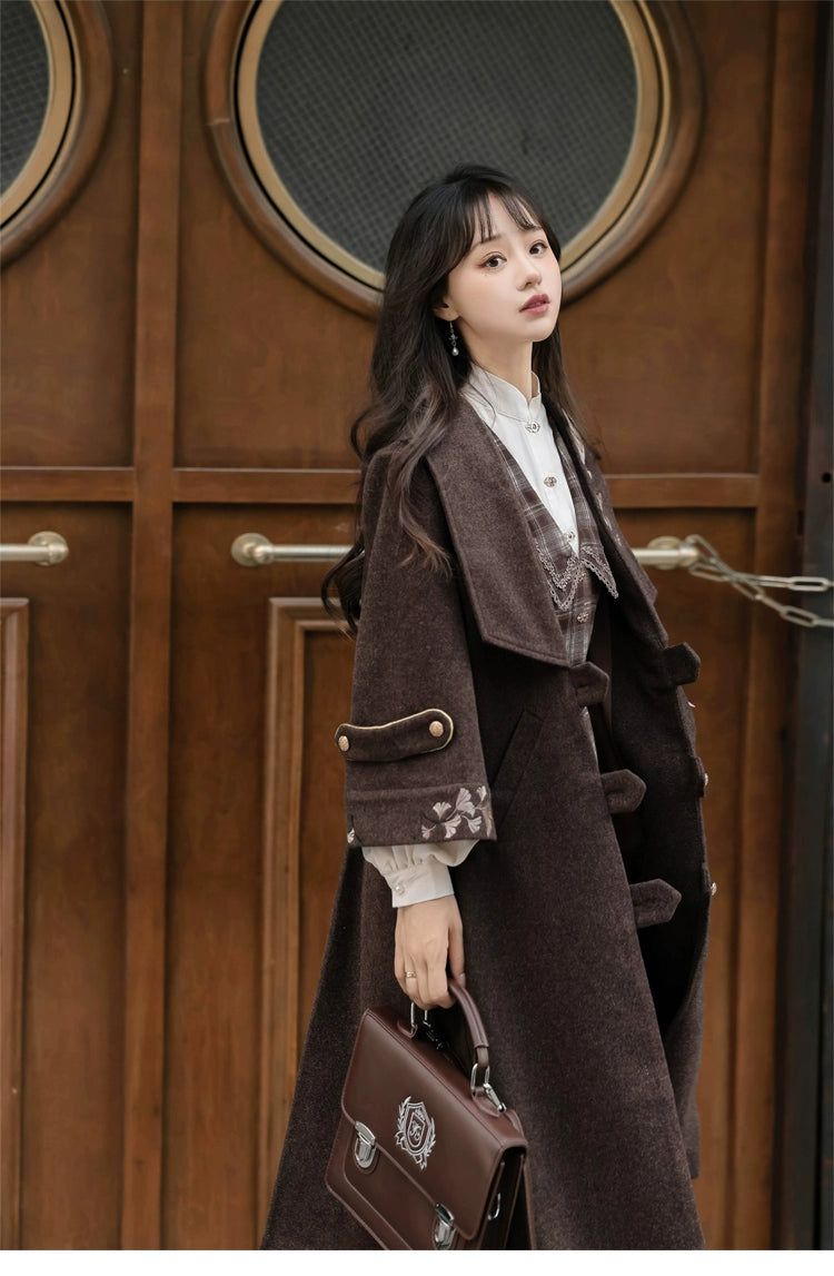 Autumn and winter wear suit women's woolen coat