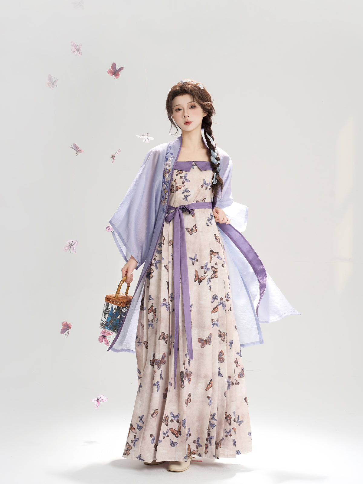 [Jinxiang Ask Butterfly] Embroidered Seizi Butterfly Horse Face Dress Song Dynasty Hanfu Spring and Summer