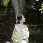 High-end lace Taisho Roman style modified kimono retro dress avocado green