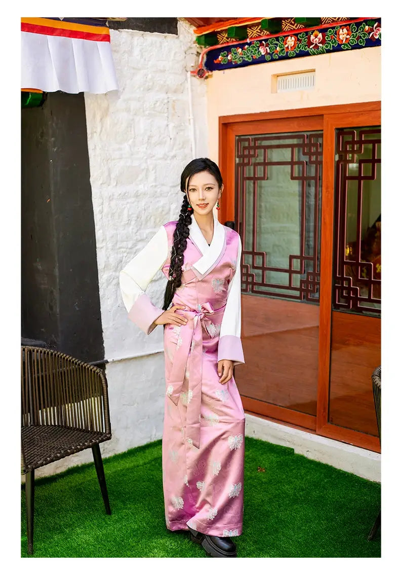 Tibetan traditional long skirt clothing