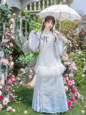 Hymn of the Sea Ming Hanfu Mamian skirt and cloud collar product photo 4