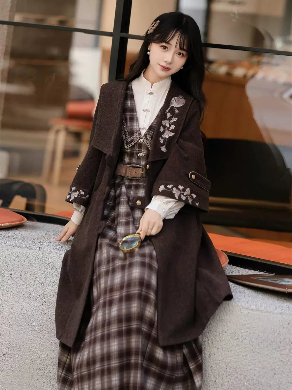 Autumn and winter wear suit women's woolen coat