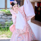 Pink Korean traditional court dress