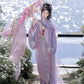 Flowers fly into dreams, Warring States robe embroidery fairy spring and summer Hanfu