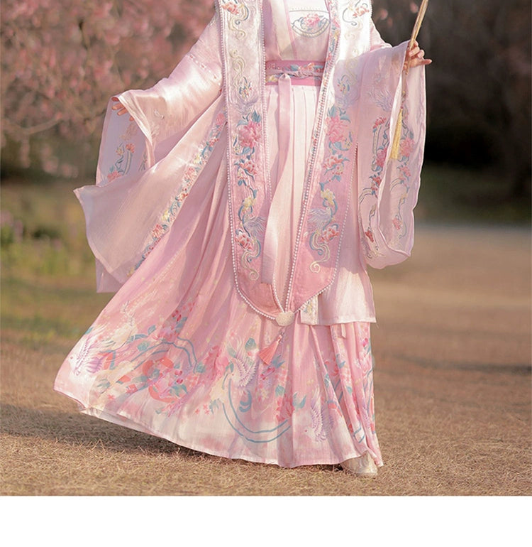 Song Dynasty Han pink Clothing Fairy Elegant Chinese Style Xiachu Ancient Clothing Spring and Autumn