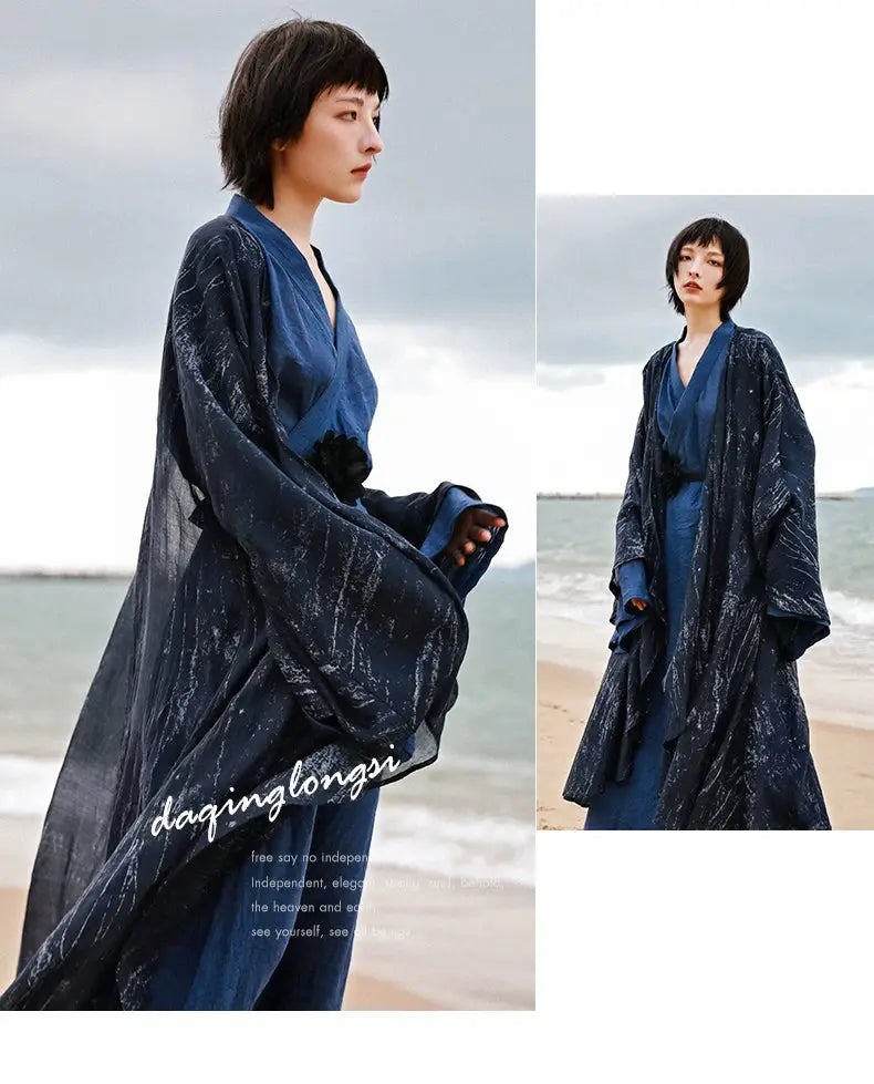 Super fairy autumn three-piece Hanfu antique jacket Chinese suit women's clothing