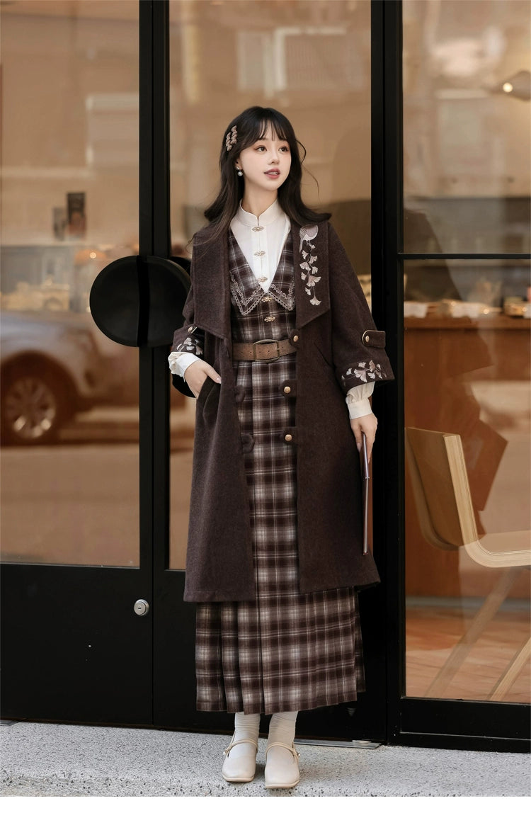 Autumn and winter wear suit women's woolen coat