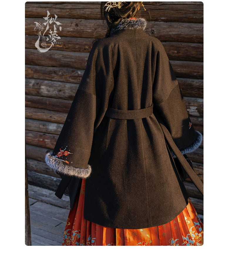 [Snow guest] Song Hanfu autumn and winter woolen set