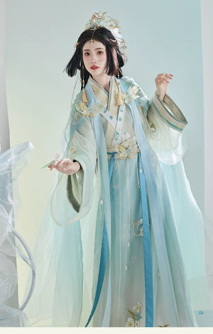 Discover blue hanfu for women with elegant hanfu sleeves, intricate hanfu patterns, and layered designs. Perfect as a princess hanfu dress, fairy hanfu dress, or sexy hanfu, it’s ideal for hanfu cosplay, hanfu dance style, or casual wear. Shop plus size hanfu, hanfu skirts, and more at our trusted hanfu shop, featuring hanfu for sale from top chinese clothing brands and the best Chinese designer clothing websites.