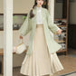 This green modern hanfu blends tradition and style with hanfu sleeves, a chic hanfu jacket, and elegant hanfu patterns. Perfect as a princess hanfu dress, fairy hanfu dress, or casual hanfu, it’s ideal for hanfu cosplay or everyday wear. Inspired by Ming Dynasty hanfu, this modern hanfu dress suits hanfu women for any occasion. Looking for winter hanfu or wondering where to buy hanfu? Visit our hanfu shop for the best green hanfu and modernised hanfu designs.