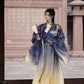 [Dragon Roar] Hanfu Printing Smudge Embroidery Ming Blue Daoist Robe