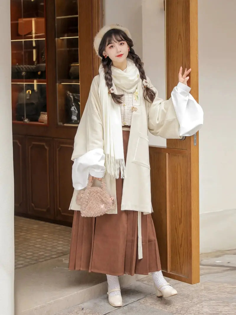 This brown modern hanfu blends tradition and style with hanfu sleeves, a chic hanfu jacket, and elegant hanfu patterns. Perfect as a princess hanfu dress, fairy hanfu dress, or casual hanfu, it’s ideal for hanfu cosplay or everyday wear. Inspired by Ming Dynasty hanfu, this modern hanfu dress suits hanfu women for any occasion. Looking for winter hanfu or wondering where to buy hanfu? Visit our hanfu shop for the best green hanfu and modernised hanfu designs.